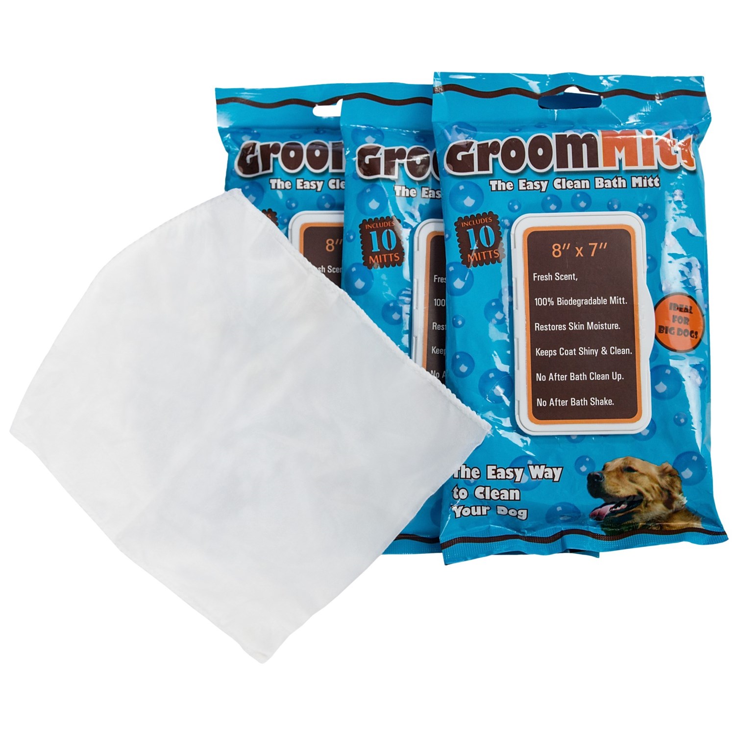 Aussie Naturals Groom Mitt Pet Wipe 3Pack Save 37