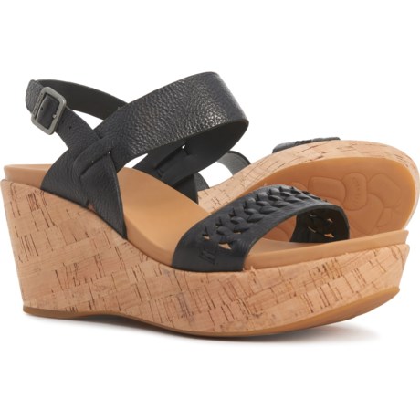 UPC 887110252488 product image for Austin Braid Wedge Sandals (For Women) - BLACK (10 ) | upcitemdb.com