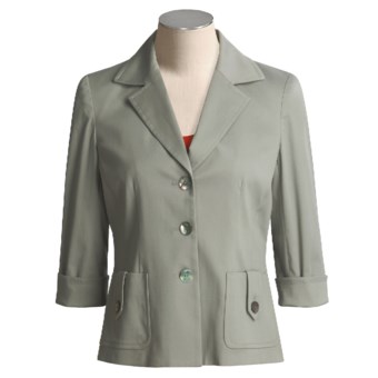Austin Reed Black Label Jacket - Stretch Cotton (For Women) in Steel Grey