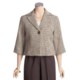 Austin Reed Cobblestone Crop Jacket - Cotton-Linen, 3/4 Sleeve (For Women)