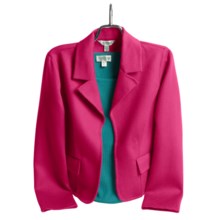 Austin Reed Wool Plush Jacket - Notch Collar (For Women) in Hot Pink - Closeouts