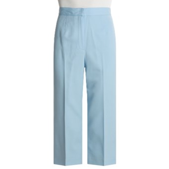 Austin Reed Worsted Wool Gabardine Pants - Petite, Single Pleat (For Women) in Sky