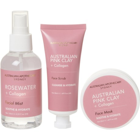 Australian Apothecary Australian Pink Clay and Collagen Luxe Box Set - 3-Piece - MULTI ( )