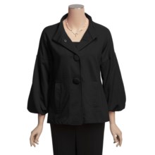 Avalin Cotton Knit Cardigan Sweater - 3/4 Bell Sleeve (For Women) in Black - Closeouts