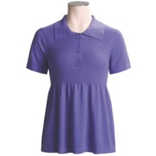 Avalin Luxe Cotton Polo Sweater - Short Sleeve (For Women) in Purple - Closeouts