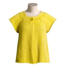 Avalin Pointelle Knit Cardigan Sweater (For Women) in Lemon - Closeouts