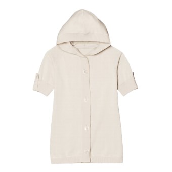 Aventura Clothing Baylor Hoodie Sweater - Cotton Jersey, Short Sleeve (For Women) in Whisper White