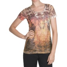 Aventura Clothing Burnout T-Shirt - Crew Neck, Short Sleeve (For Women) in Dusted Mahogany - Closeouts