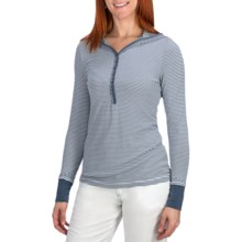 Aventura Clothing Charlie Hooded Henley Shirt - Long Sleeve (For Women) in Earl Grey - Closeouts
