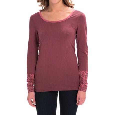 Aventura Clothing Floral Pullover Shirt Zip Neck, Long Sleeve (For Women)
