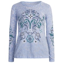 Aventura Clothing Maisie Burnout Shirt - Long Sleeve (For Women) in Little Blue Fin - Closeouts