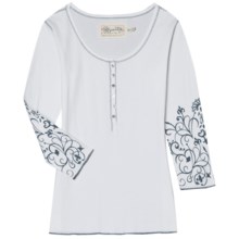 Aventura Clothing Topanga Henley Shirt - Organic Cotton, 3/4 Sleeve (For Women) in White - Closeouts