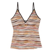 Aventura Clothing Wavy Stripes Tankini Swimsuit Top (For Women) in Tabasco - Closeouts