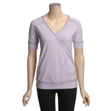 Aventura Clothing Zen Wrap Shirt - Short Sleeve (For Women) in Orchid - Closeouts