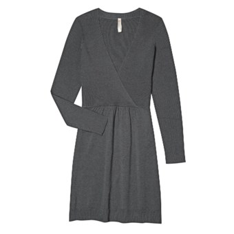 Aventura Clothing Zoe Sweater Dress - Merino Wool, Long Sleeve (For Women) in Pewter