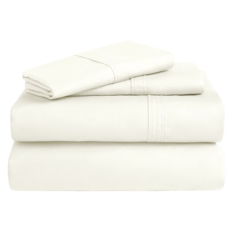 Azores Home Cotton Percale Sheet Set - King, 300 TC