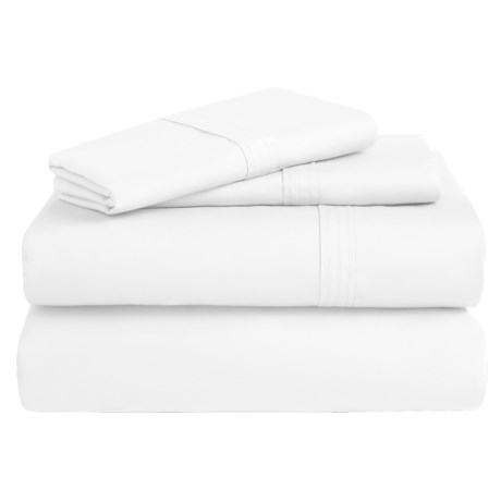 Azores Home Cotton Percale Sheet Set - King, 300 TC