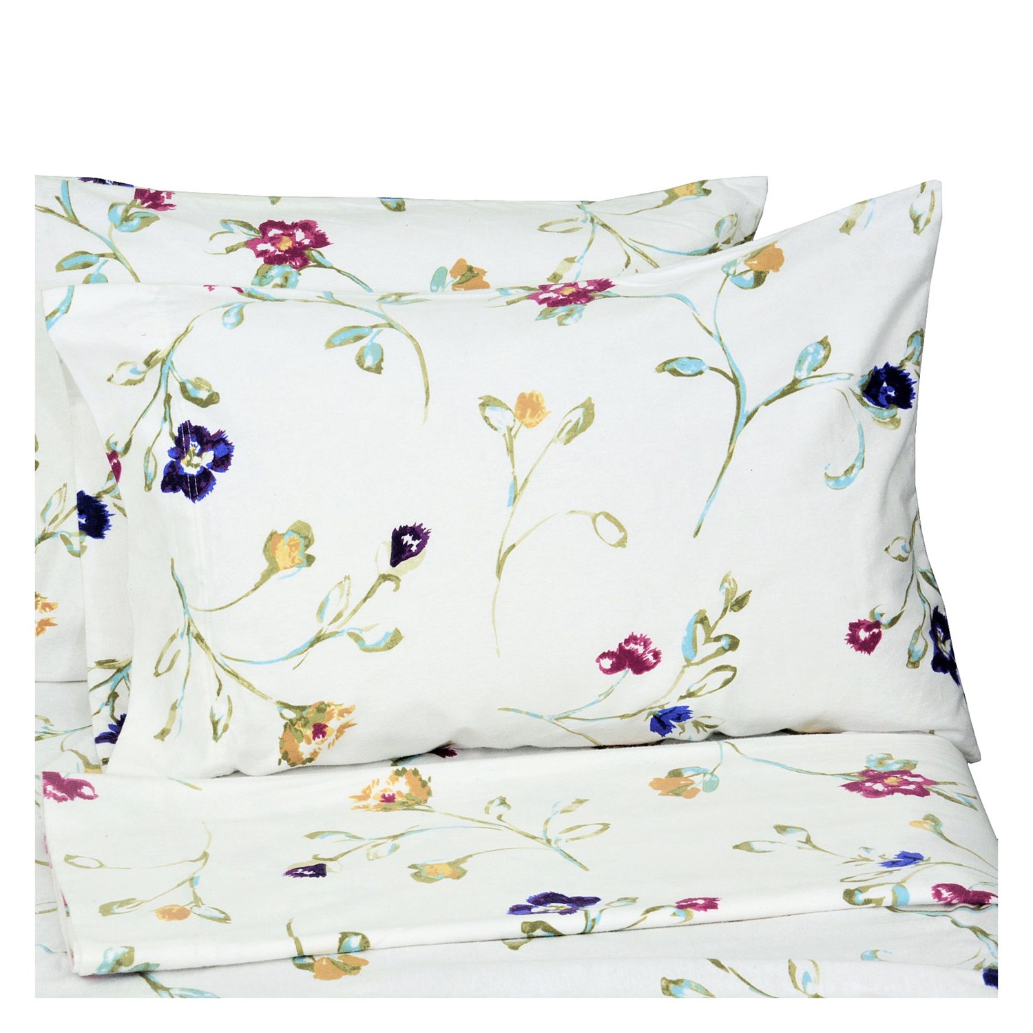 Azores Home Printed Flannel Sheet Set Queen, Deep Pockets 7667X