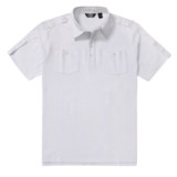 Backstage Cotton Polo Shirt - Woven Twill Trim, Short Sleeve (For Men)