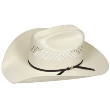 Bailey Burke Cowboy Hat - 7X Shantung Straw, Cattleman Crown (For Men and Women) in Ivory - Closeouts