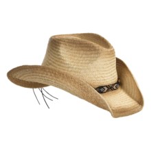 Bailey Cherokee Palm Straw Hat - Pinch Front (For Men and Women) in Natural - Closeouts