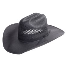 Bailey Graphite Hat - 4x Straw, Stockman Crown (For Men and Women) in Dark Grey - Closeouts