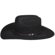 Bailey Hawkes Cowboy Hat - 5X Wool Felt, Cheyenne Crown (For Men and Women) in Black - Closeouts