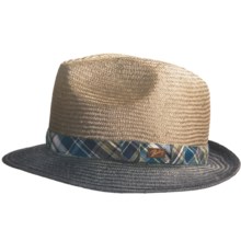 Bailey of Hollywood Tennessee Straw Fedora Hat (For Men) in Tan/Blue - Closeouts