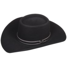Bailey Ramrod Cowboy Hat - 3X Wool Felt, Telescope Crown (For Men and Women) in Black - Closeouts
