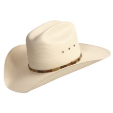 Bailey Woodrow 10x Straw Cowboy Hat - Cattleman Crown (For Men and Women) in Ivory - Closeouts