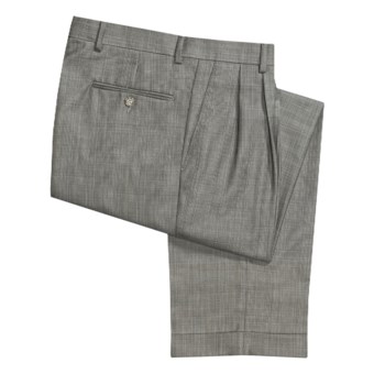 Ballin Dover Multi-Check Dress Pants - Pleated, Cuffed (For Men) in Taupe