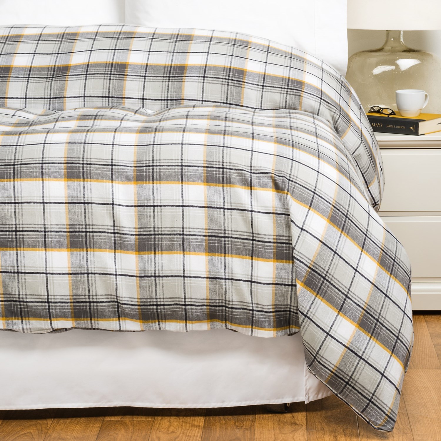 Bambeco Brigham Plaid Flannel Duvet Cover FullQueen, Organic Cotton