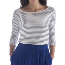 Bamboo Dreams® by Yala Lela Shirt - 3/4 Dolman Sleeve (For Women) in Riviera/Natural - Closeouts