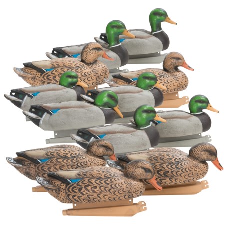 Banded Floating Mallards Duck Decoys 7 Drakes, 5 Hens