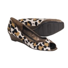 Bandolino Ucantell Shoes - Peep-Toe, Wedge Heel (For Women) in Animal Print - Closeouts