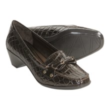 Bandolino Yeardly Dress Shoes - Patent Crocodile Print, Slip-Ons (For Women) in Dk Brown - Closeouts