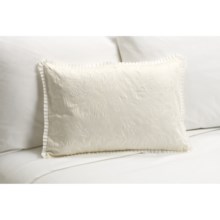 Barbara Barry Rosette Boudoir Toss Pillow - 14x20” in Ivory - Closeouts