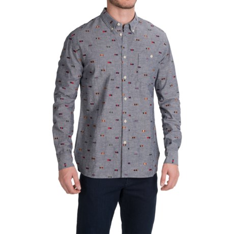 Barbour Medal Shirt Cotton Chambray Long Sleeve For Men