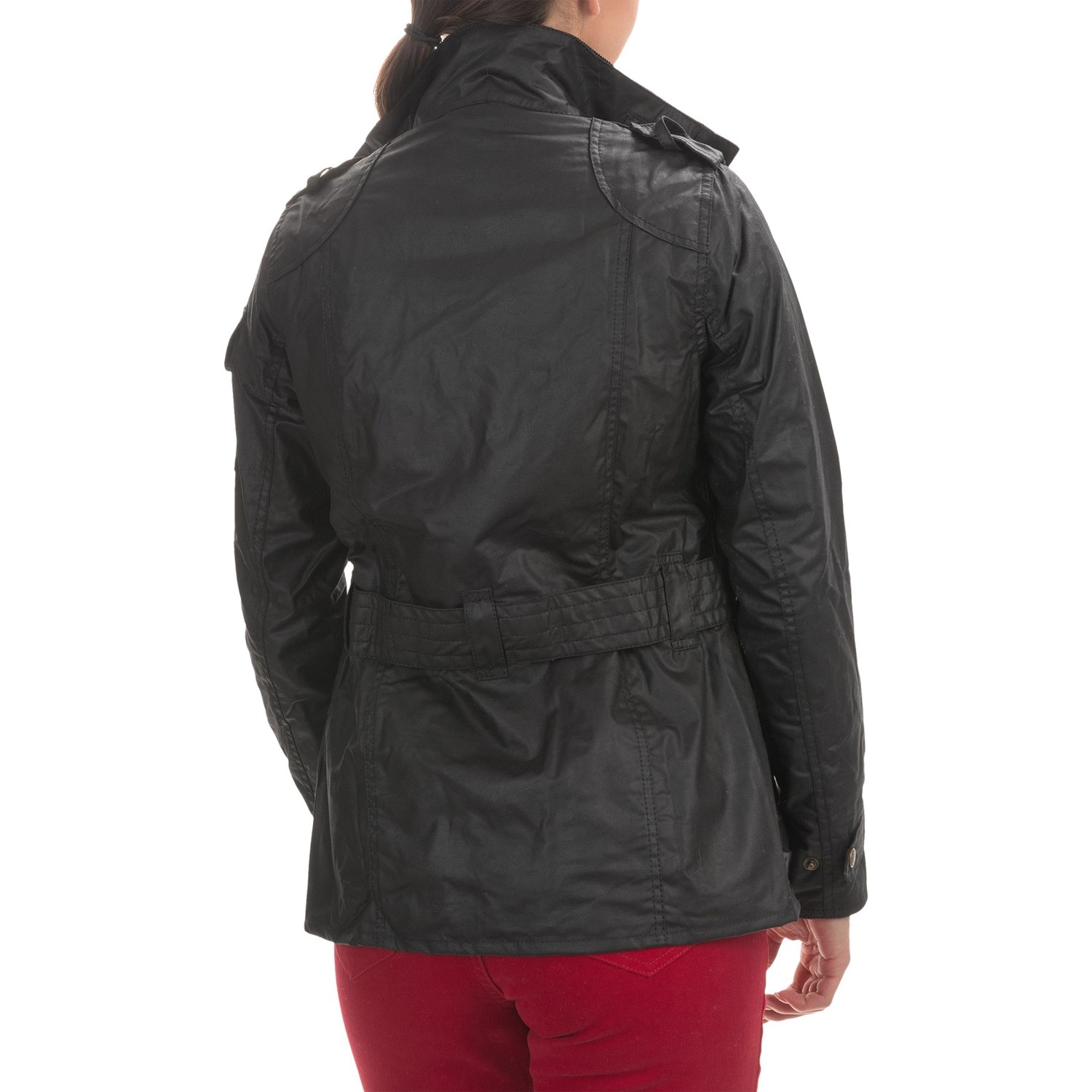 Barbour Rectifier Belted Waxed-Cotton Jacket (For Women) - Save 49%