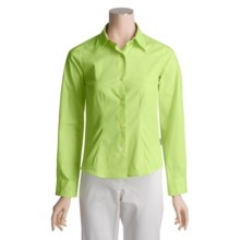 Barbour Rose-Trimmed Shirt - Long Sleeve (For Women) in Weekend Green - Closeouts