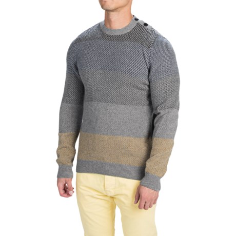 Barbour Strata Sweater Wool Crew Neck For Men