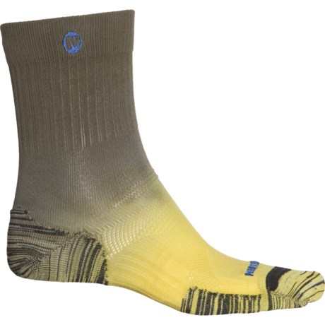 Merrell Bare Access Mid Running Socks - Quarter Crew (For Men and Women) - YELLOW (M/L )