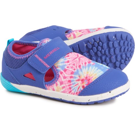 Merrell Bare Steps(R) H20 Water Shoes (For Toddler Girls) - BLUE/TIE DYE (5T )
