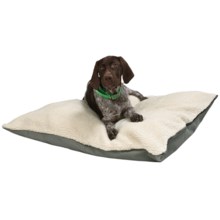 Barker Bilt Berber Fleece Dog Bed - 600 Denier, Medium, Rectangular in Grey/Tan - Closeouts