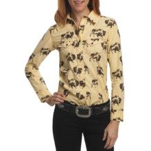 Barn Fly Trading Print Shirt - Long Sleeve (For Women) in Wheat Buffalo - Closeouts