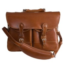 Barrington Leather Burke & Willis Briefcase - 15" Laptop in Tan - Closeouts