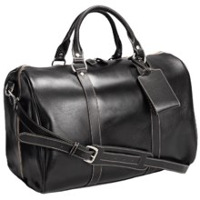 Barrington Leather Jr. Compton Weekend Bag - 11x17x10” in Black - Closeouts