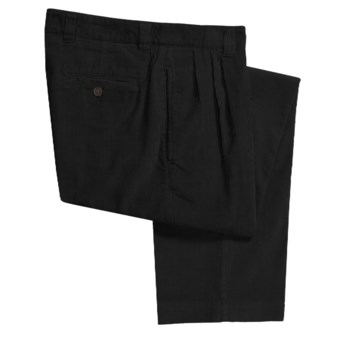 Barry Bricken Corduroy Pants - Double Reverse Pleats (For Men) in Black