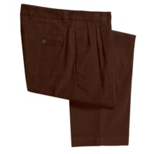 Barry Bricken Corduroy Pants - Double Reverse Pleats (For Men) in Chocolate - Closeouts