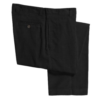 Barry Bricken Corduroy Pants - Flat Front (For Men) in Black